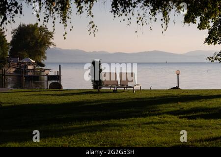 Wasserburg on Lake Constance, Bavaria, Swabia Stock Photo