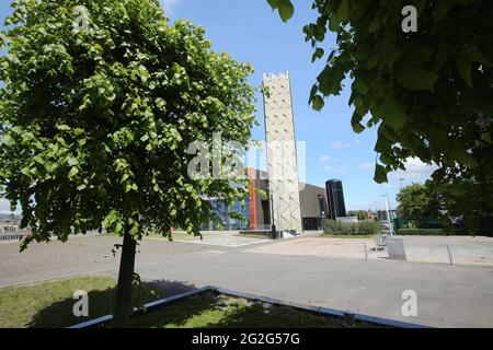 Queens Quay District heating project, Clydebank, Dunbartonshire, Scotland, UK Stock Photo