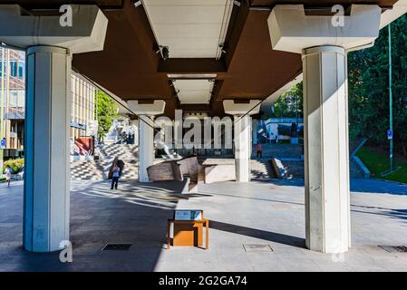 La Castellana Open Air Sculpture Museum - Museo de Escultura al Aire Libre de La Castellana, which houses seventeen abstract sculptures by Spanish aut Stock Photo