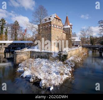 Castle in Lauf an der Pegnitz, Middle Franconia, Bavaria Stock Photo