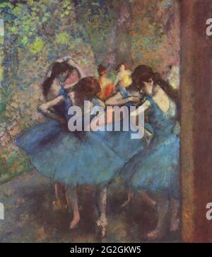 Edgar Degas -  Dancers Blue 1895 Stock Photo