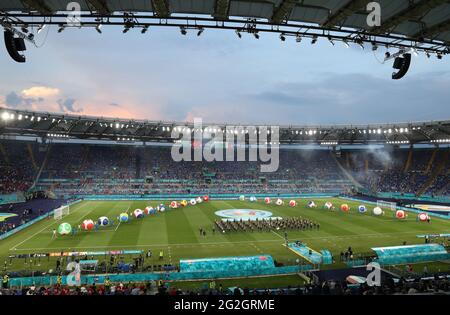 Rome, Italy, 11th June 2021. General view of the opening ceremony  during the UEFA European Championships 2020 match at Stadio Olimpico, Rome. Picture credit should read: Jonathan Moscrop / Sportimage Credit: Sportimage/Alamy Live News Credit: Sportimage/Alamy Live News Stock Photo