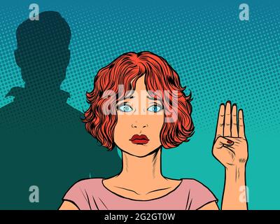 Signal For Help. International gesture of help for women at risk of domestic violence Stock Vector