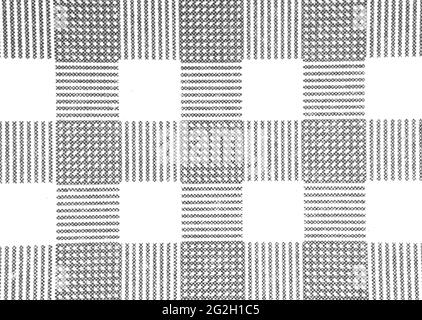 Gray material geometric texture checkered pattern fabric background close-up photo Stock Photo
