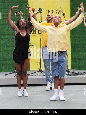New York, NY, USA. 11th June, 2021. Dancers in attendance for Macy's and The Times Square Alliance Celebrate New York City Reopening After Covid, Times Square, New York, NY June 11, 2021. Credit: CJ Rivera/Everett Collection/Alamy Live News Stock Photo