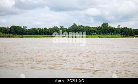 A beautiful landscape of Bangladesh. Great picture of a river. It is the river Gorai (Madhumati). Stock Photo