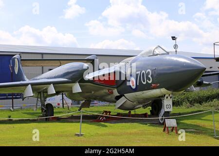 De Havilland Sea Vixen FAW.2 (1959), Midland Air Museum, Coventry Airport, Baginton, Warwickshire, England, Great Britain, UK, Europe Stock Photo