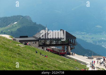 Schafbergbahn mountain station, Schafberg, Salzburg State, Austria Stock Photo