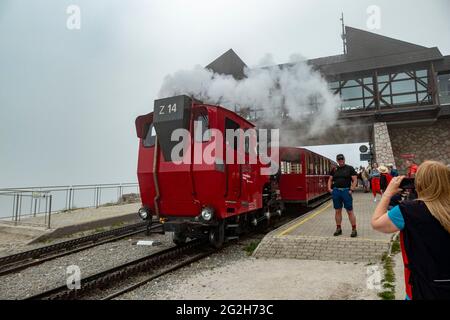 Schafbergbahn mountain station, Schafberg, Salzburg State, Austria Stock Photo