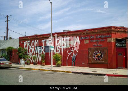 Melrose Avenue in Los Angeles, often known by its initials L.A., is the most populous city in the state of California, USA Stock Photo