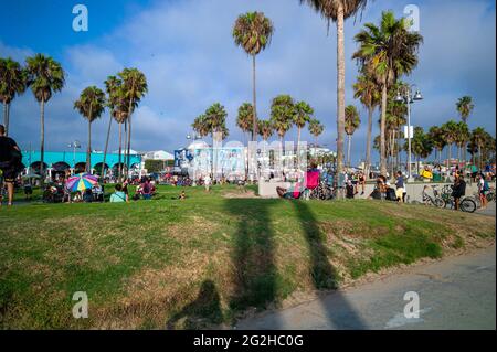 Scene at Venice Beach in Los Angeles, California, USA Stock Photo