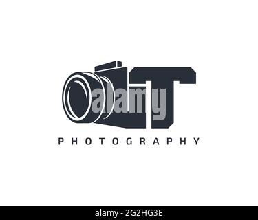 Camera logo template. Camera logo icon on white background. Trendy design logo camera. Stock Vector