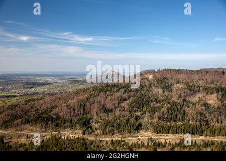 Hohenzollern Castle, Swabian Alb, Albtrauf Stock Photo