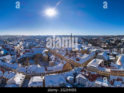 Old town center of Freiberg Stock Photo