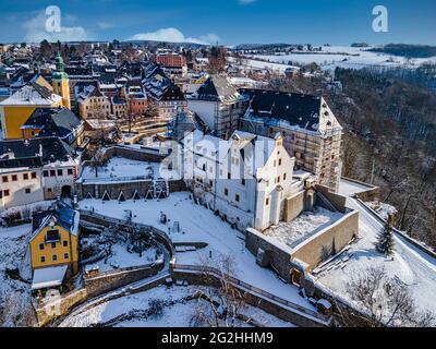 Wolkenstein Castle in the Ore Mountains Stock Photo