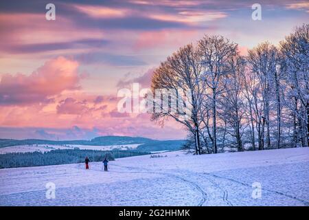 Winter in the Ore Mountains Stock Photo