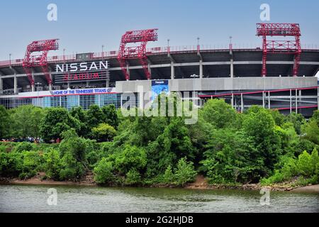 Nashville Tennessee Football Stadium on the Cumberland River