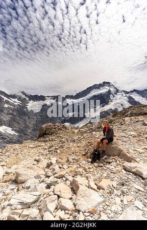 Mueller Hut Route in Mount Cook National Park, South Island, New Zealand Stock Photo