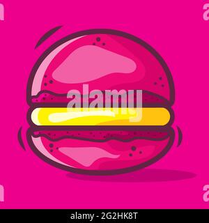 macaron bakery vector illustration in flat style Stock Vector