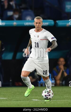 Rome, Italy. 11th June 2021. Federico Bernardeschi (Italy) during the Uefa 'European Championship 2020' match between Turkey 0-3 Italy at Olimpic Stadium on June 11, 2021 in Roma, Italy. Credit: Maurizio Borsari/AFLO/Alamy Live News Stock Photo