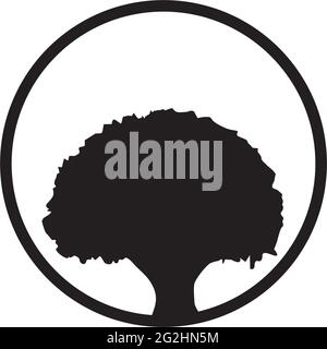Oak tree logo design vector template Stock Vector