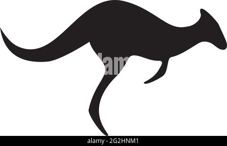 Kangaroo icn logo design vector template Stock Vector