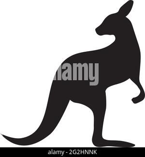 Kangaroo icn logo design vector template Stock Vector