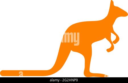 Kangaroo icn logo design vector template Stock Vector