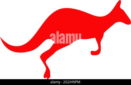Kangaroo icn logo design vector template Stock Vector