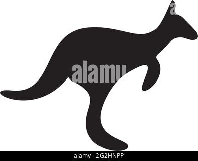 Kangaroo icn logo design vector template Stock Vector