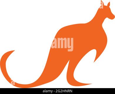 Kangaroo icn logo design vector template Stock Vector