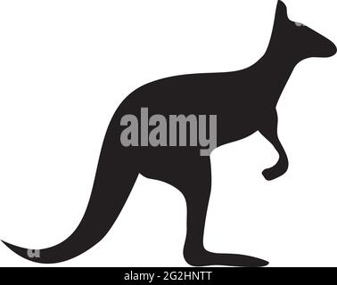 Kangaroo icn logo design vector template Stock Vector