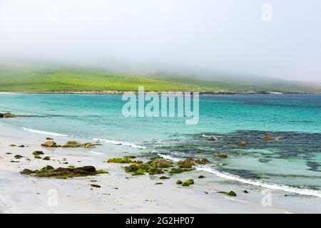 Bay in the south of the island of Unst, near Uyeasound, Scotland, Shetland Islands Stock Photo