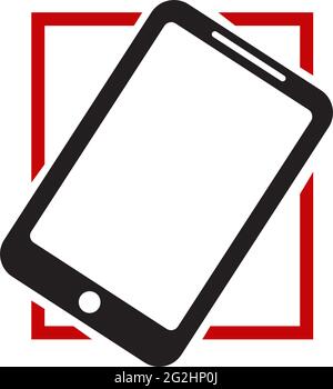Smartphone icon logo design vector template Stock Vector