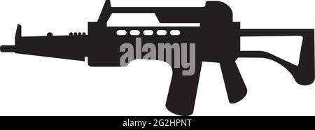 Machine gun logo design vector template Stock Vector