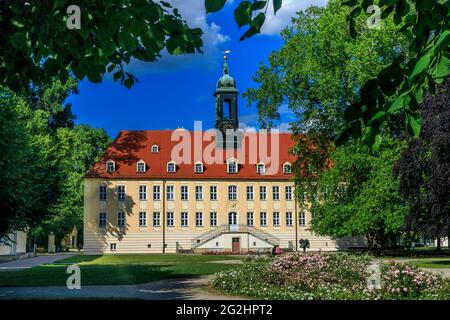 Elsterwerda Castle and Park on the river Black Elster Stock Photo