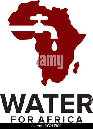 Water africa foundation logo design template Stock Vector