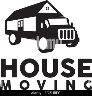 House truck logo design vector template Stock Vector