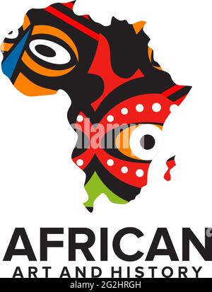 African art logo design vector template Stock Vector