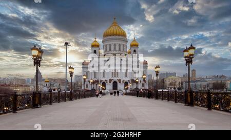 Cathedral of Christ the Redeemer, Moscow, Russian Federation Stock Photo