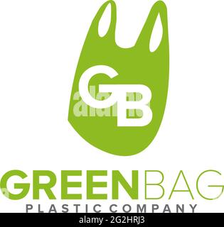 Green bag company logo design vector template Stock Vector