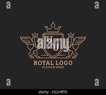 UU Initial Letter Luxury Logo template in vector art for Restaurant ...