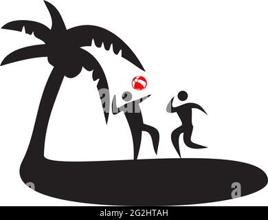 Summer activity logo design vector template Stock Vector