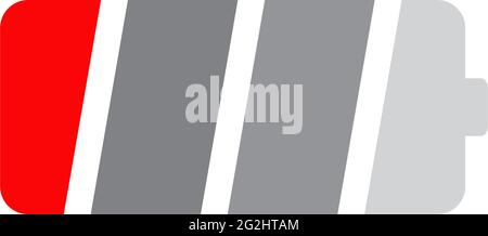 Low battery icon logo design vector template Stock Vector