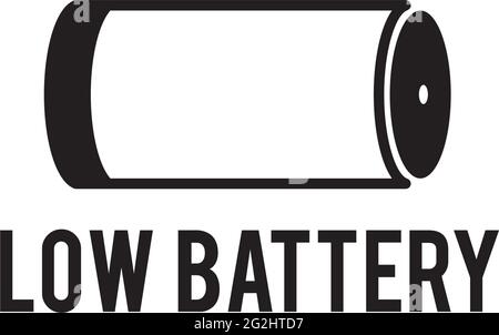 Low battery icon logo design vector template Stock Vector