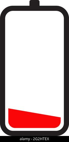 Low battery icon logo design vector template Stock Vector