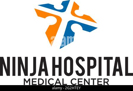 Hospital medical center logo design vector template Stock Vector