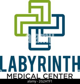 Hospital medical center logo design vector template Stock Vector