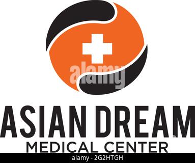 Hospital medical center logo design vector template Stock Vector