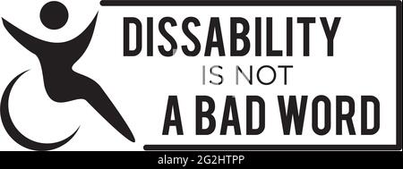 Dissability right sticker logo design vector template Stock Vector